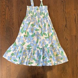 Bisby Smocked Floral Sundress for Kids - Blue & Green. EUC!